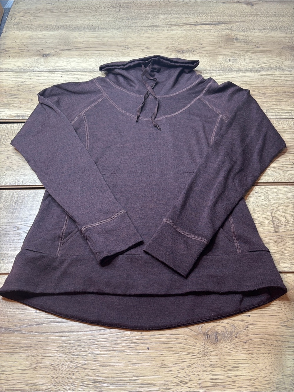 Women's Kuhl Lea Cowl Neck Long-Sleeve Pullover in Dark Brown Size Medium